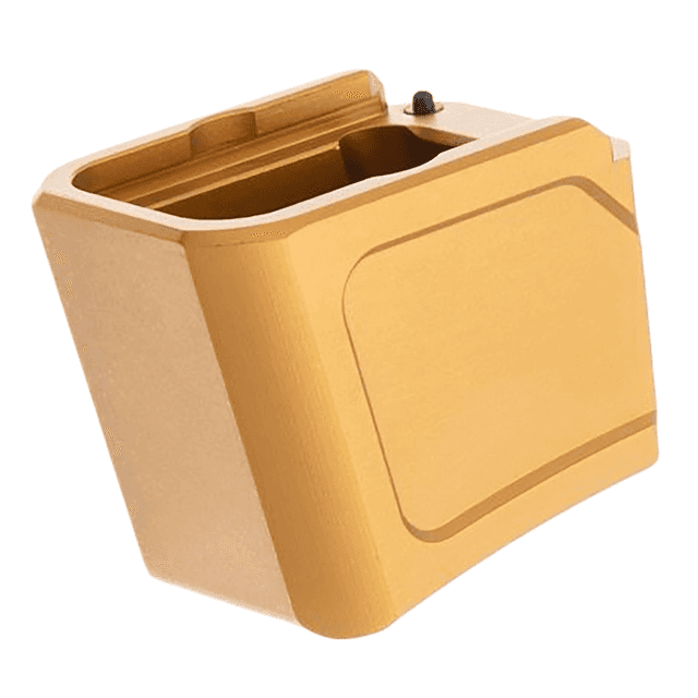 Tyrant CNC Magazine Extension, Gold Aerospace Grade Aluminum Fits Glock 19/23 Gen 4/5 - TDG19MAGEXGLD Tyrant CNC Magazine Extension, Gold Aerospace Grade Aluminum Fits Glock 19/23 Gen 4/5 - TDG19MAGEXGLD