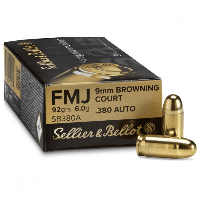 Sellier & Bellot SB380A Handgun 380ACP 92gr Full Metal Jacket 50 Per Box Sellier & Bellot SB380A Handgun 380ACP 92gr Full Metal Jacket 50 Per Box