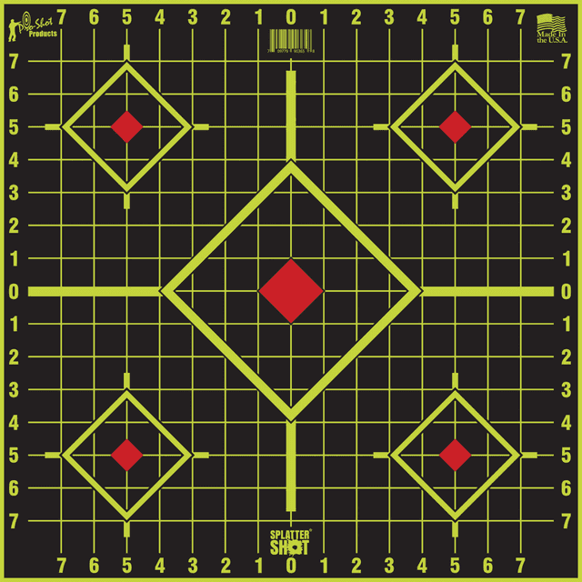 Pro-Shot SplatterShot Sight-In Targets, Self-Adhesive Paper Black/Green 17.75" 5-Diamond 5 Pack - 1775SI5PK Pro-Shot SplatterShot Sight-In Targets, Self-Adhesive Paper Black/Green 17.75" 5-Diamond 5 Pack - 1775SI5PK
