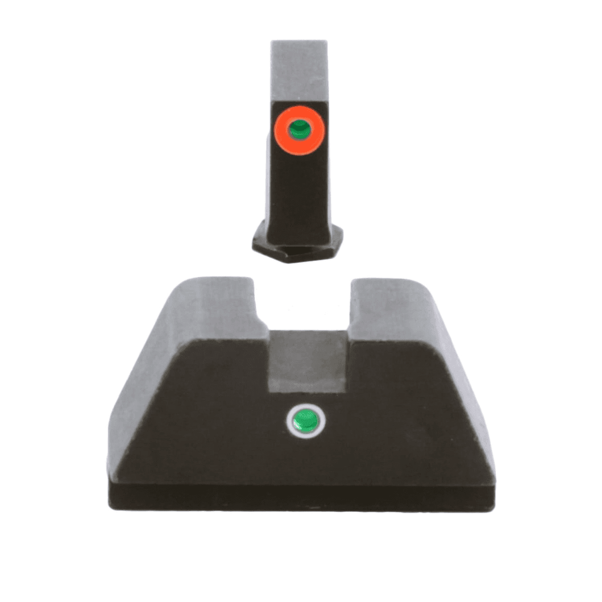 AmeriGlo i-Dot Sight Set for Glock, Green Tritium Orange Outline Front Sight-Green Tritium Rear Sight - GL205 AmeriGlo i-Dot Sight Set for Glock, Green Tritium Orange Outline Front Sight-Green Tritium Rear Sight - GL205