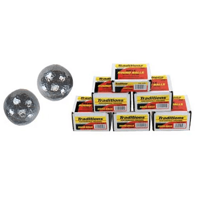 Traditions 50 Cal Rifle Round Balls - 177gr Lead, 100/Box - A1644 Traditions 50 Cal Rifle Round Balls - 177gr Lead, 100/Box - A1644