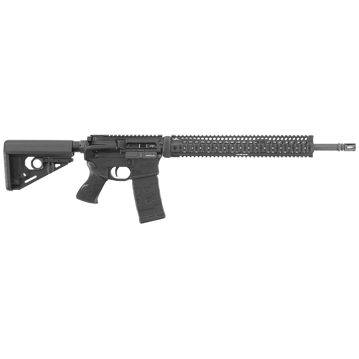 Larue Tactical LT1555618QUAD LT15 Quad Rail 5.56 30+1 18" Stealth Barrel Black Right Hand Rifle Larue Tactical LT1555618QUAD LT15 Quad Rail 5.56 30+1 18" Stealth Barrel Black Right Hand Rifle