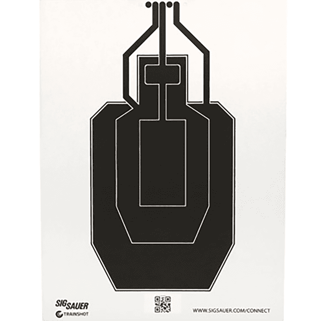 Sig Sauer T300 Replacement Target, USPSA Hanging Black/White - SCT358 Sig Sauer T300 Replacement Target, USPSA Hanging Black/White - SCT358