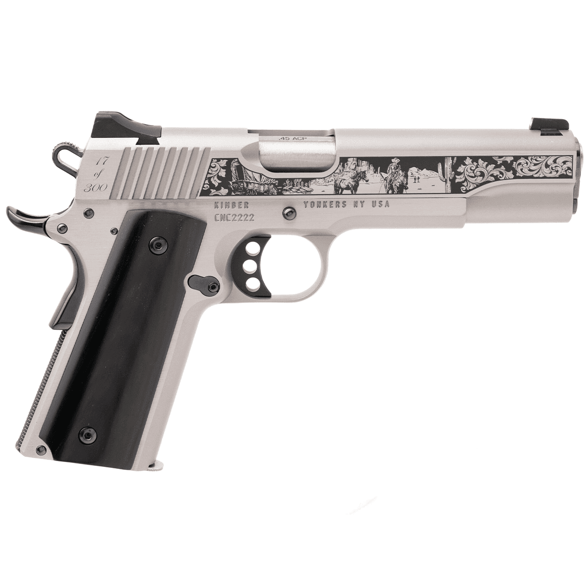 Cnc Firearms CNCWESTSPIRIT 1911 Western Spirit 45 ACP 7+1 5" Stainless Pistol Cnc Firearms CNCWESTSPIRIT 1911 Western Spirit 45 ACP 7+1 5" Stainless Pistol