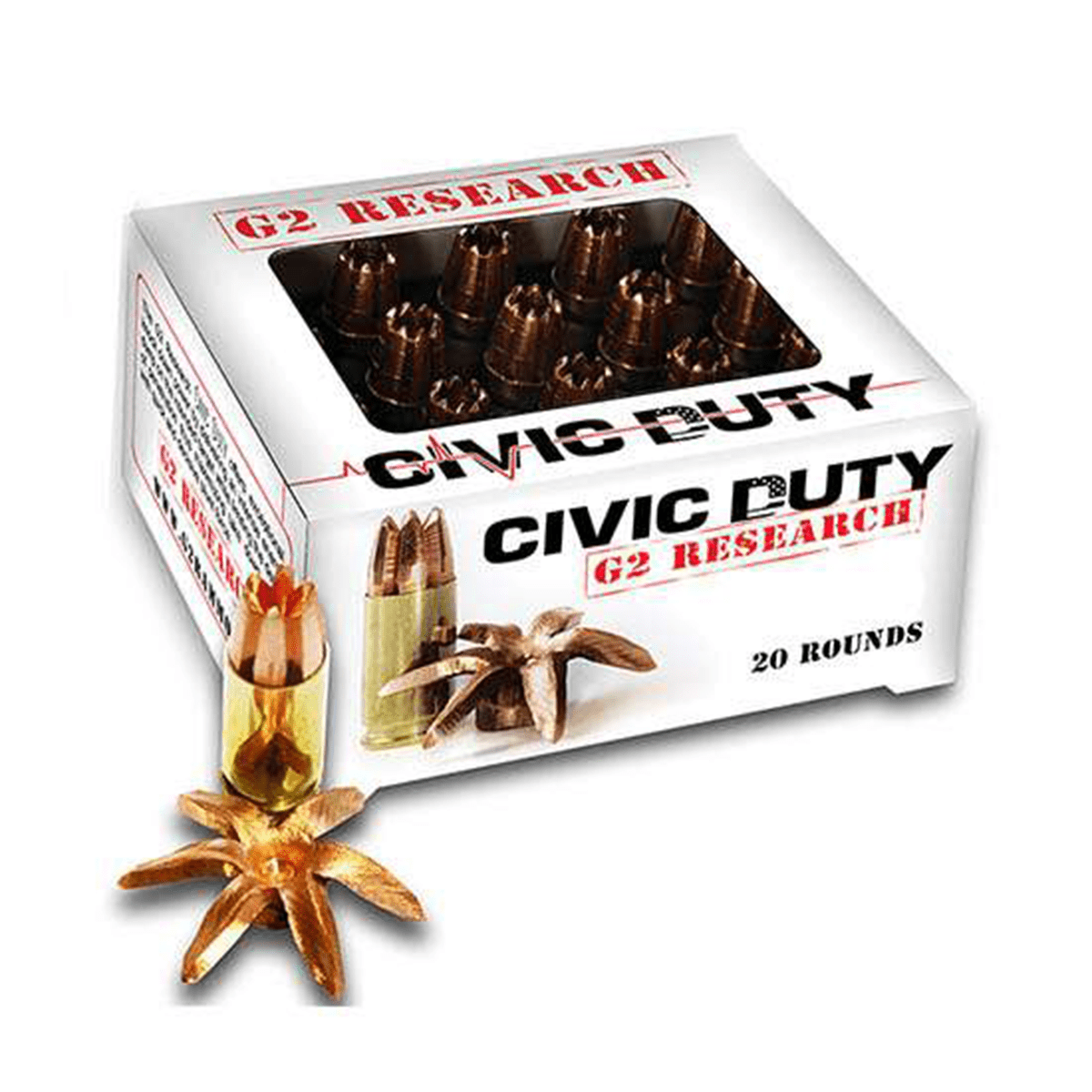 G2 Research G00617 Civic Duty 45ACP 164gr Copper Expansion Projectile 20 Per Box G2 Research G00617 Civic Duty 45ACP 164gr Copper Expansion Projectile 20 Per Box