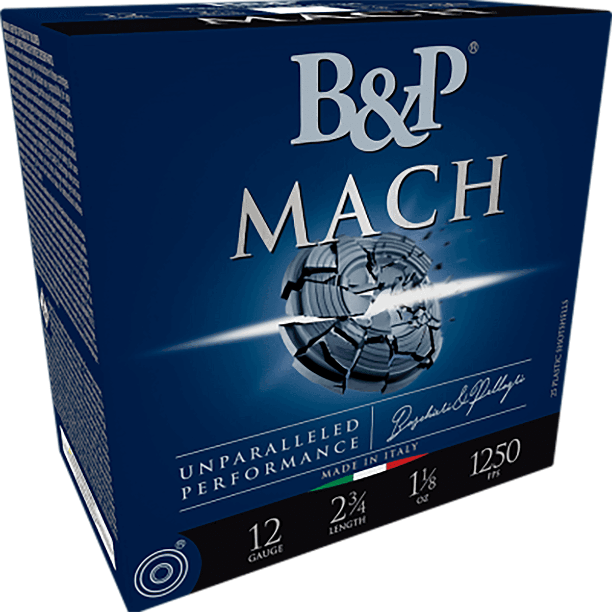 B&P Ammunition 12B1F2L7 Mach LV 12 Gauge 2.75" 1oz 7.5Shot 25 Per Box B&P Ammunition 12B1F2L7 Mach LV 12 Gauge 2.75" 1oz 7.5Shot 25 Per Box