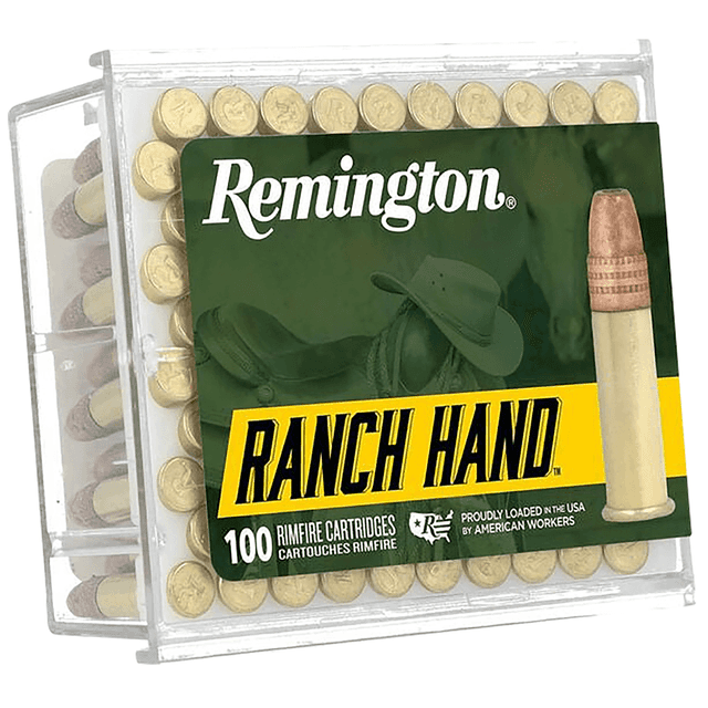 Remington Ammunition R21273 Ranch Hand Rimfire 22LR 38gr Copper Plated Hollow Point 100 Per Box Remington Ammunition R21273 Ranch Hand Rimfire 22LR 38gr Copper Plated Hollow Point 100 Per Box