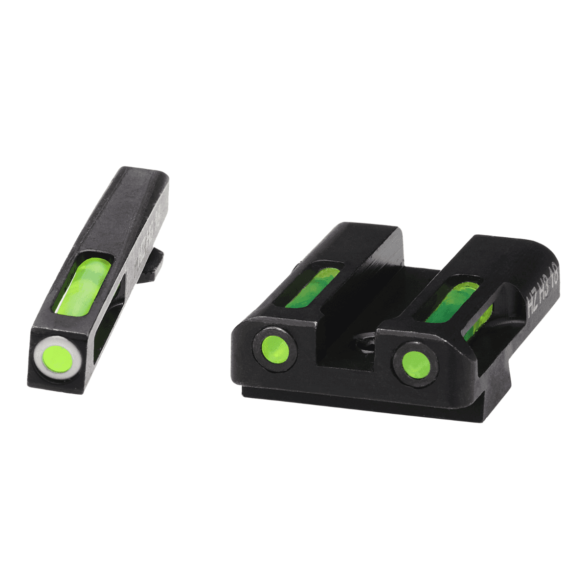 HiViz LiteWave H3 Sight Set for Glock, Green Tritium White Outline Front Sight-Green Fiber Optic Rear Sight - GLN329 HiViz LiteWave H3 Sight Set for Glock, Green Tritium White Outline Front Sight-Green Fiber Optic Rear Sight - GLN329