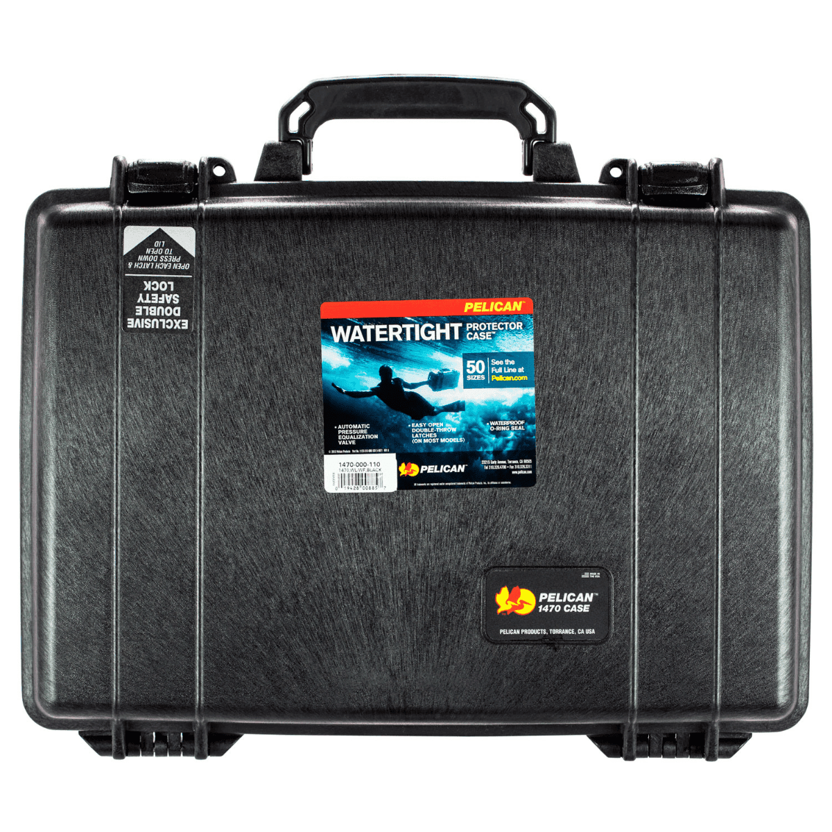 Pelican Protector Laptop Case, Black 16" Interior Polymer - 1470000110 Pelican Protector Laptop Case, Black 16" Interior Polymer - 1470000110