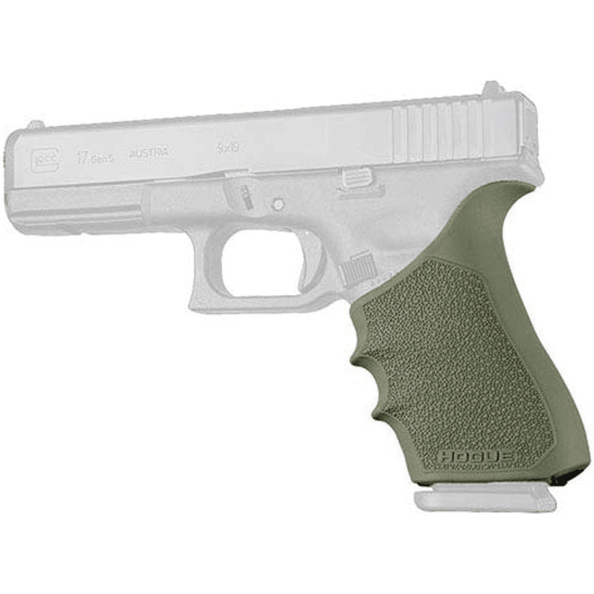 Hogue Handall Beavertail Grip Sleeve, OD Green Rubber For Glock 17-47 Gen 1,2,5 - 17021 Hogue Handall Beavertail Grip Sleeve, OD Green Rubber For Glock 17-47 Gen 1,2,5 - 17021