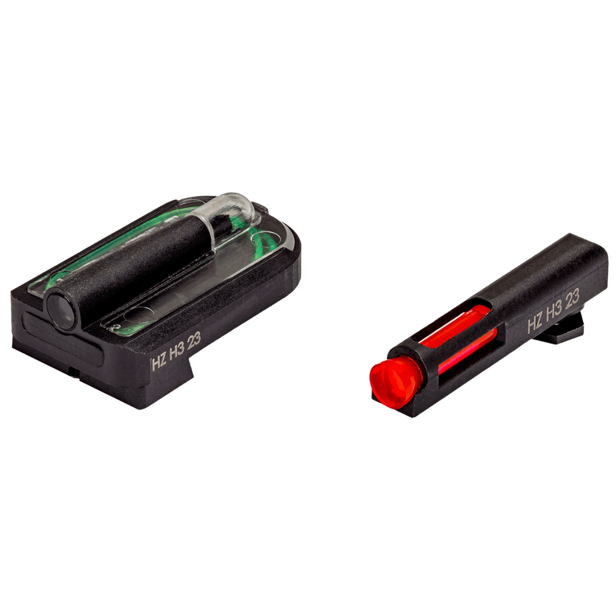 HiViz FastDot H3 Sight Set for Glock MOS, Red Fiber Optic Front Sight-Green Tritium Rear Sight - GLMFD21 HiViz FastDot H3 Sight Set for Glock MOS, Red Fiber Optic Front Sight-Green Tritium Rear Sight - GLMFD21