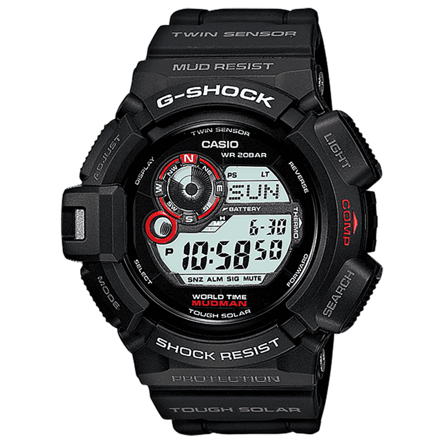 G-Shock Casio Mudman Watch, Black Digital Display - G93001 G-Shock Casio Mudman Watch, Black Digital Display - G93001