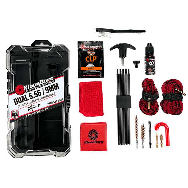 KleenBore KDS556/9 Dual System Cleaning Kit 5.56/22/223 w/ Dual Rod Rope Pull Through KleenBore KDS556/9 Dual System Cleaning Kit 5.56/22/223 w/ Dual Rod Rope Pull Through