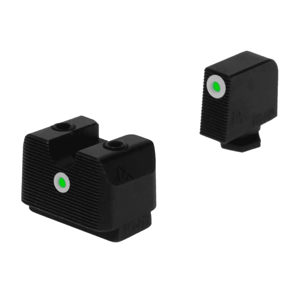 Rival Arms In-Line MOS Night Sights for G17/G19, Green Tritium White Outline Front Sight-Green Tritium White Outline Rear Sight - RA4B231G Rival Arms In-Line MOS Night Sights for G17/G19, Green Tritium White Outline Front Sight-Green Tritium White Outline Rear Sight - RA4B231G