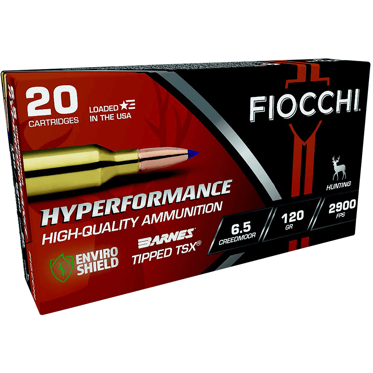 Fiocchi 65CMTTSX Hyperformance 6.5 Creedmoor 120gr Barnes Tipped TSX 20 Per Box Fiocchi 65CMTTSX Hyperformance 6.5 Creedmoor 120gr Barnes Tipped TSX 20 Per Box