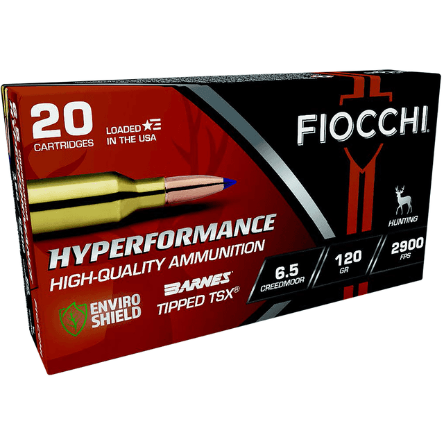 Fiocchi 65CMTTSX Hyperformance 6.5 Creedmoor 120gr Barnes Tipped TSX 20 Per Box Fiocchi 65CMTTSX Hyperformance 6.5 Creedmoor 120gr Barnes Tipped TSX 20 Per Box