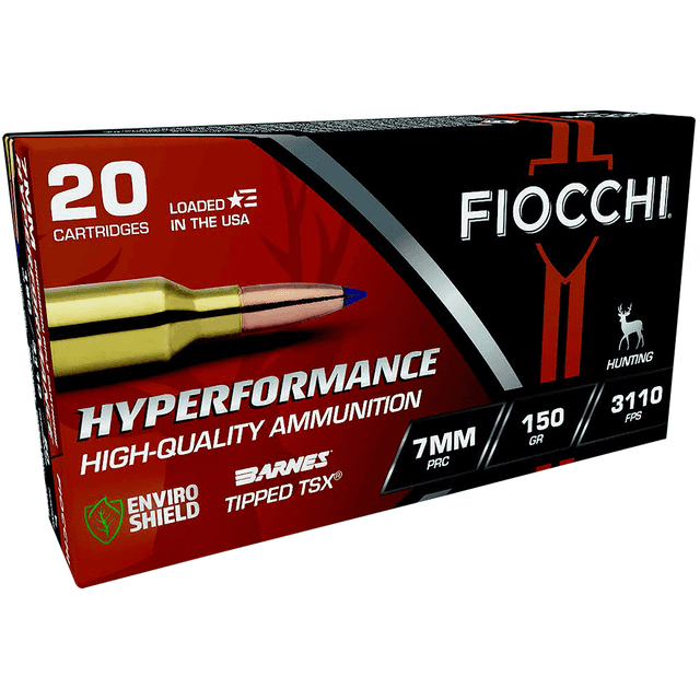 Fiocchi 7PRCTT Hyperformance 7mm PRC 150gr Barnes Tipped TSX 20 Per Box Fiocchi 7PRCTT Hyperformance 7mm PRC 150gr Barnes Tipped TSX 20 Per Box