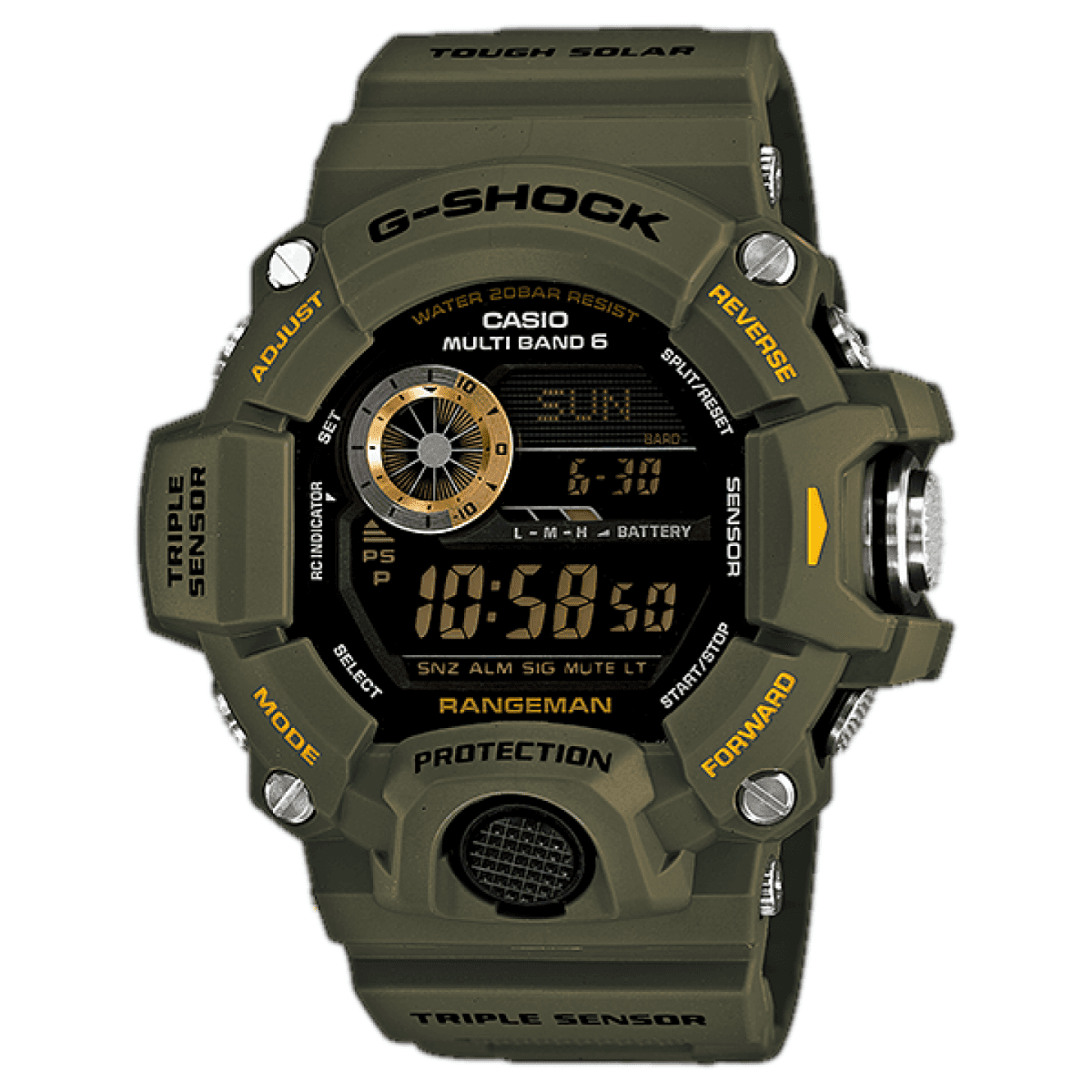 G-Shock Premier Casio Watch, Military Olive - GW94003CR G-Shock Premier Casio Watch, Military Olive - GW94003CR