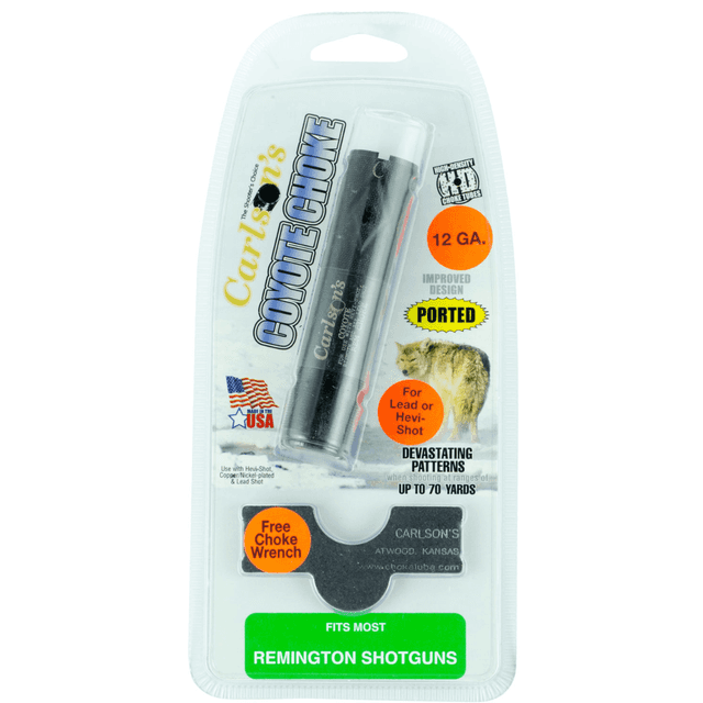 Carlson's Choke Tubes Coyote Choke, Rem Choke Ported 17-4 Stainless Steel Remington 12 Gauge - 30044 Carlson's Choke Tubes Coyote Choke, Rem Choke Ported 17-4 Stainless Steel Remington 12 Gauge - 30044