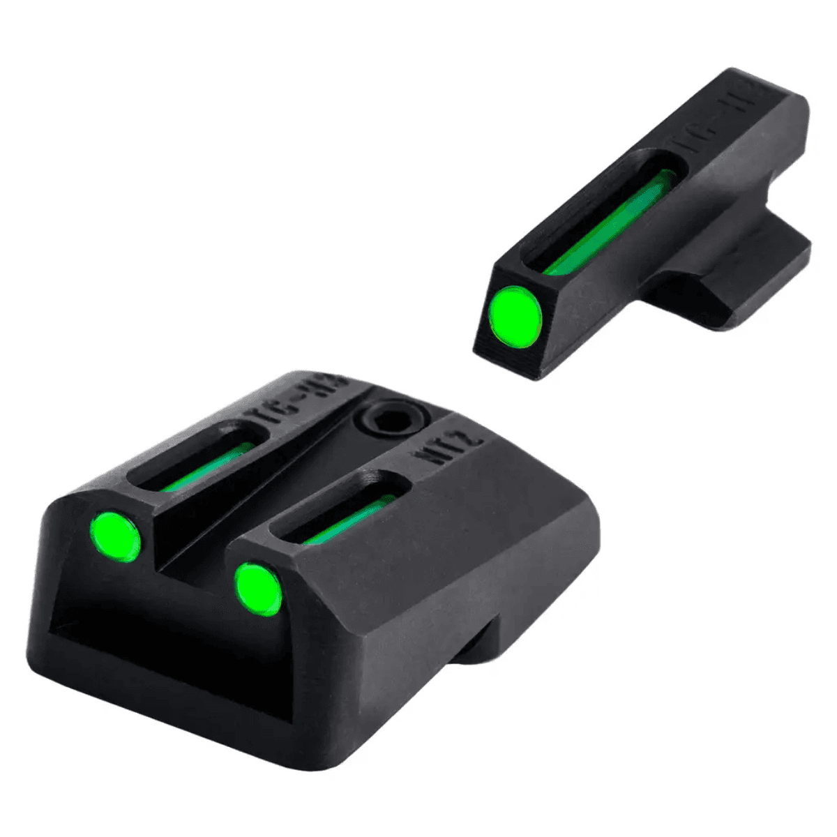 TruGlo TFO Sights, Green Tritium Fiber Optic Front Sight-Green Tritium Fiber Optic Rear Sight 1911 Officer/Commander - TG131NT4 TruGlo TFO Sights, Green Tritium Fiber Optic Front Sight-Green Tritium Fiber Optic Rear Sight 1911 Officer/Commander - TG131NT4