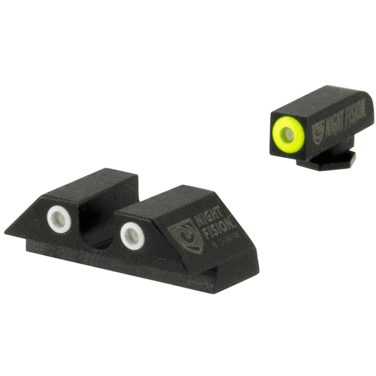 Night Fision Tritium Night Sights For Glock, Green Tritium Yellow Outline Front Sight-Green Tritium White Outline Rear Sight Glock 17/17L/19/22 - GLK001007YGW Night Fision Tritium Night Sights For Glock, Green Tritium Yellow Outline Front Sight-Green Tritium White Outline Rear Sight Glock 17/17L/19/22 - GLK001007YGW