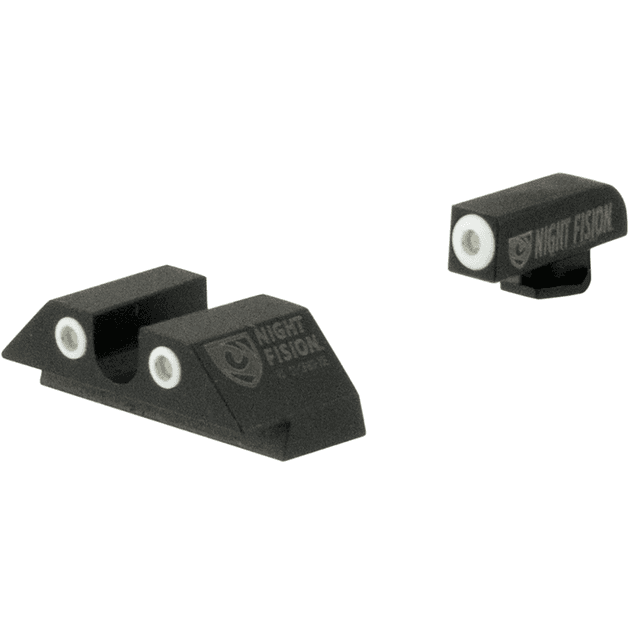 Night Fision Tritium Night Sights For Glock, Green Tritium White Outline Front Sight-Green Tritium White Outline Rear Sight Glock 17/17L/19/22 - GLK001007WGW Night Fision Tritium Night Sights For Glock, Green Tritium White Outline Front Sight-Green Tritium White Outline Rear Sight Glock 17/17L/19/22 - GLK001007WGW