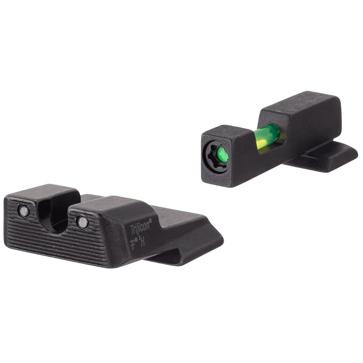 Trijicon DI Night Sight Set, Green Tritium Fiber Optic Front Sight-Green Tritium Black Outline Rear Sight Smith & Wesson M&P Shield/M&P Shield Plus - 601110 Trijicon DI Night Sight Set, Green Tritium Fiber Optic Front Sight-Green Tritium Black Outline Rear Sight Smith & Wesson M&P Shield/M&P Shield Plus - 601110
