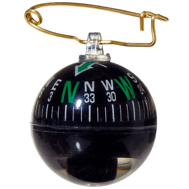 Allen Compass Black Pin 1.50" with Safety Pin - 484 Allen Compass Black Pin 1.50" with Safety Pin - 484