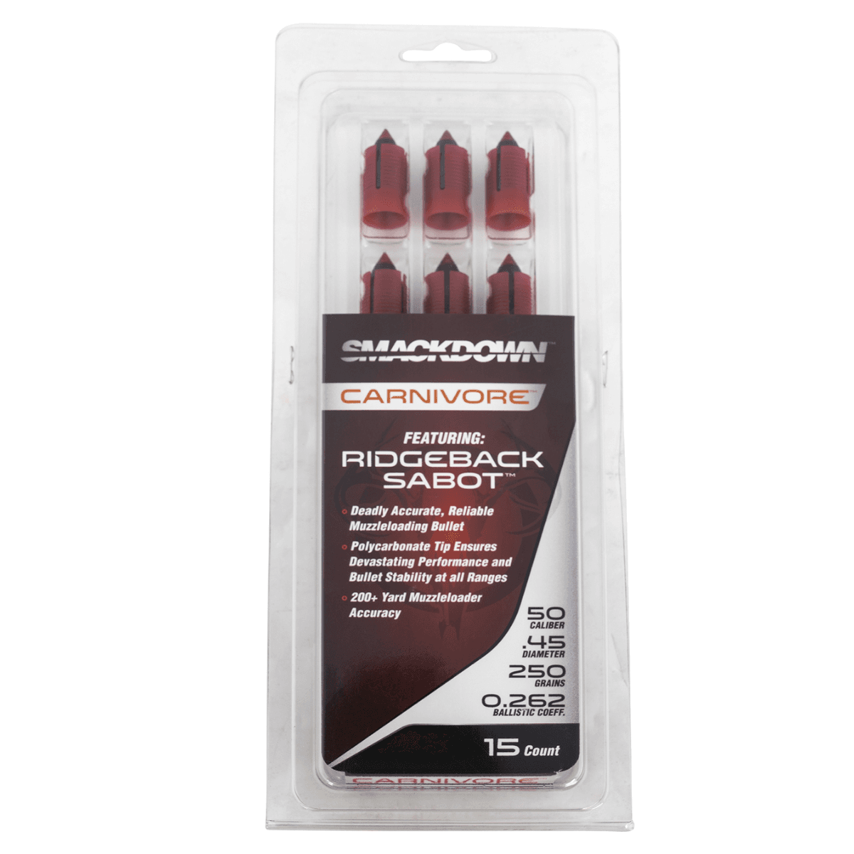 Traditions Smackdown Carnivore 50Cal 250gr 15/Box - A2007 Traditions Smackdown Carnivore 50Cal 250gr 15/Box - A2007