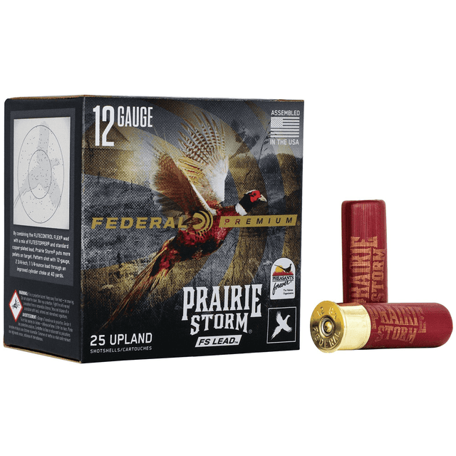 Federal Premium Prairie Storm FS Shotshells, 2.75" 1 1/4oz 5Shot 12 Gauge 25 Per Box/10 Case - PFX126FS5 Federal Premium Prairie Storm FS Shotshells, 2.75" 1 1/4oz 5Shot 12 Gauge 25 Per Box/10 Case - PFX126FS5