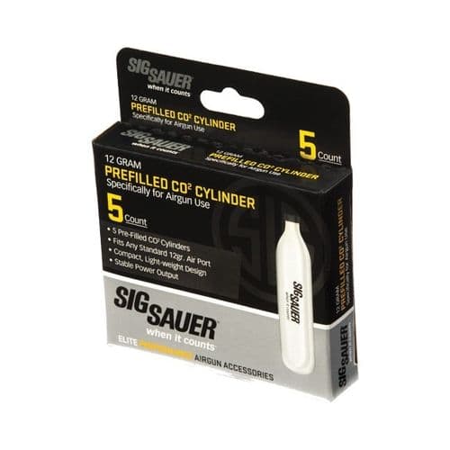 Sig Sauer C02, 12 GRAM, 5 PACK Sig Sauer C02, 12 GRAM, 5 PACK