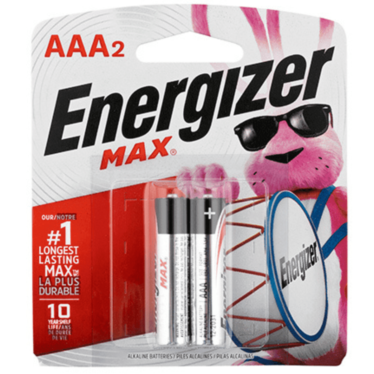 Energizer Max AAA Batteries, Black/Silver 1.5V Alkaline Qty (2) Single Pack - E92BP2 Energizer Max AAA Batteries, Black/Silver 1.5V Alkaline Qty (2) Single Pack - E92BP2