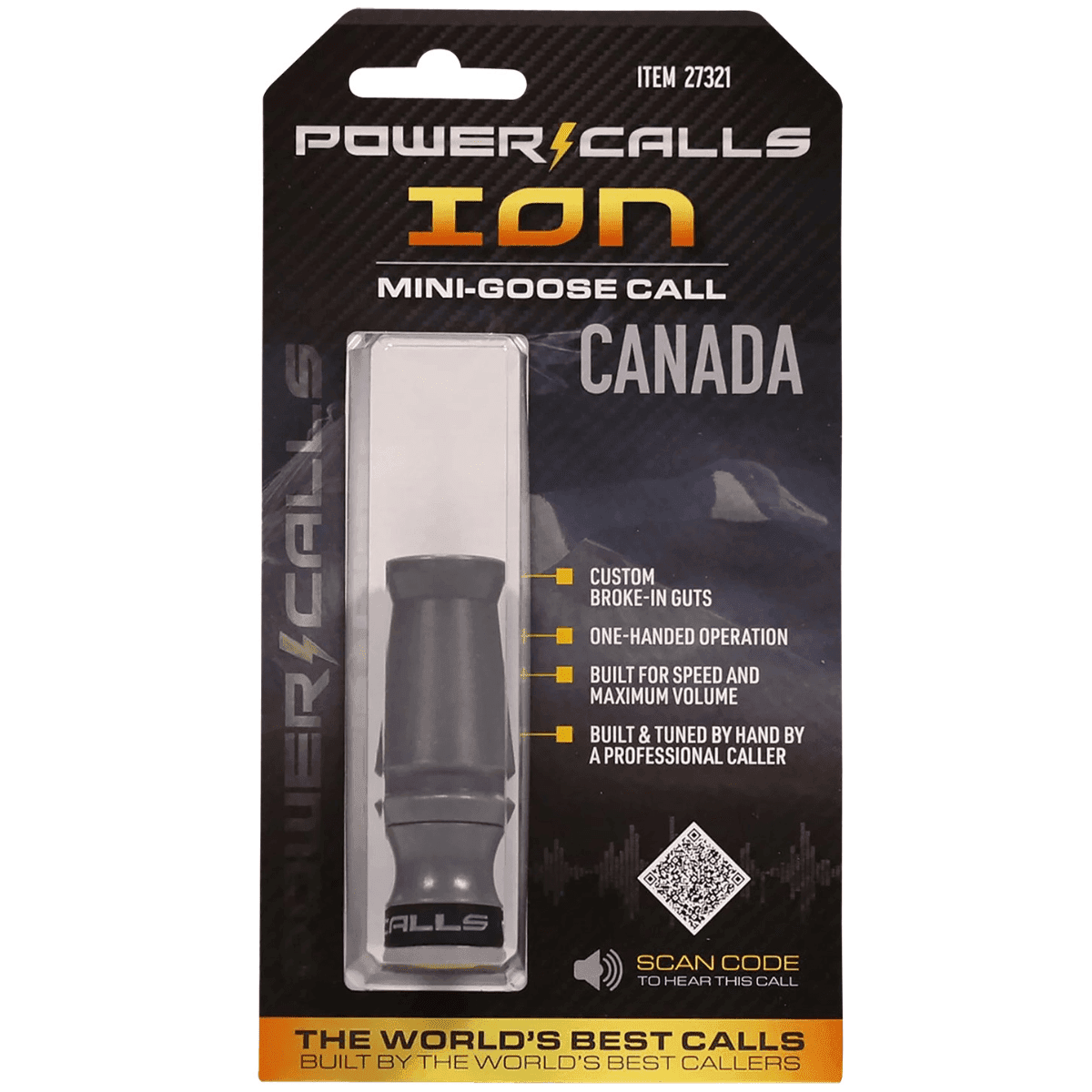 Power Calls Ion Game Call, Gray Polycarbonate/Acrylic Open Call Attracts Canada Goose - 27321 Power Calls Ion Game Call, Gray Polycarbonate/Acrylic Open Call Attracts Canada Goose - 27321