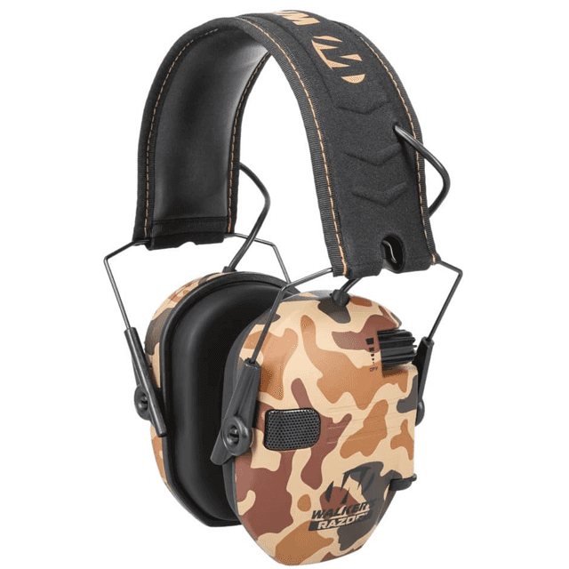 Walker's Razor Slim Electronic Muff, Duck Camo 23 dB Over the Head - GWPRSEMDCMO Walker's Razor Slim Electronic Muff, Duck Camo 23 dB Over the Head - GWPRSEMDCMO
