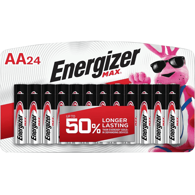 Energizer Max AA, Silver 1.5V Alkaline Qty (24) Single Pack - E91BP24V1 Energizer Max AA, Silver 1.5V Alkaline Qty (24) Single Pack - E91BP24V1