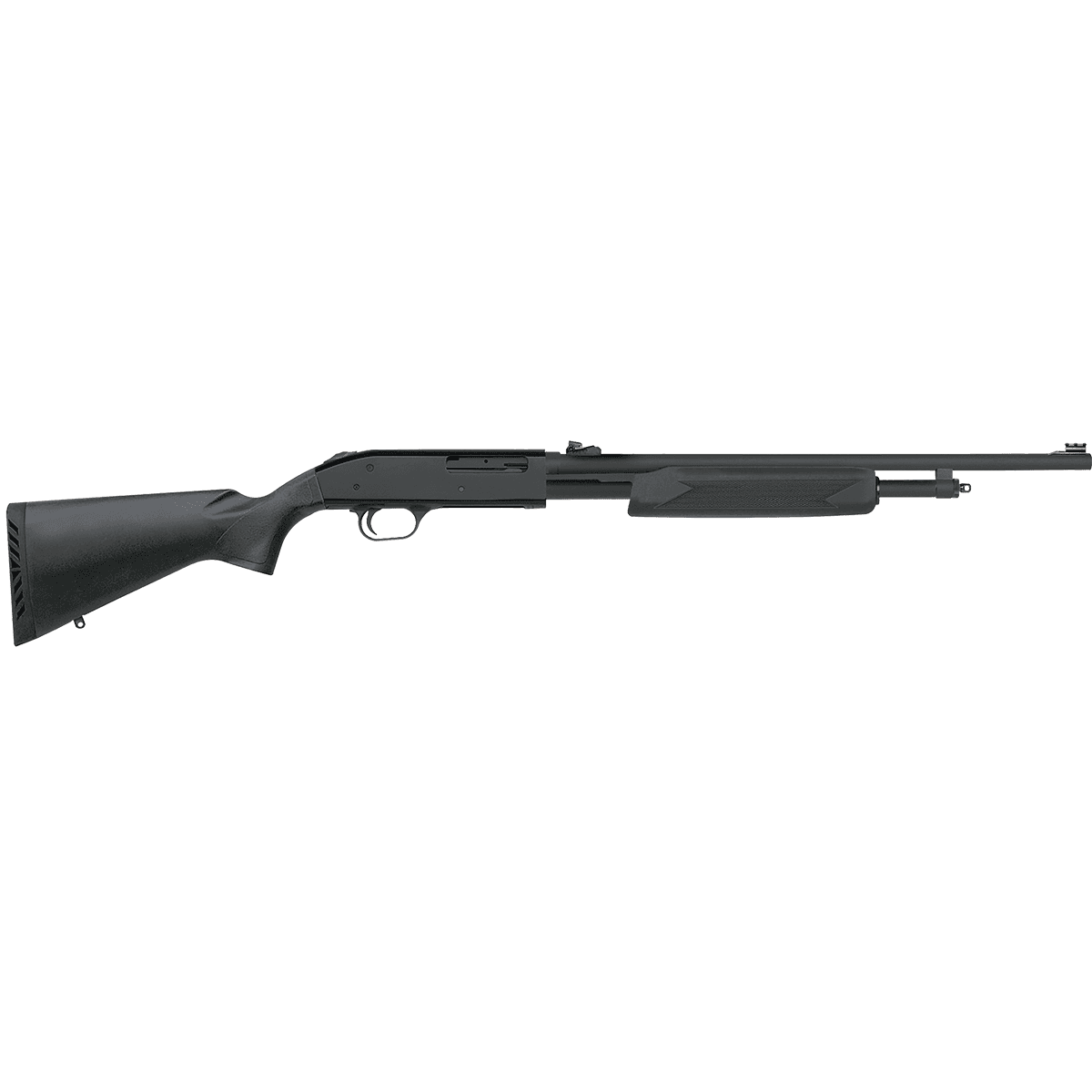 Mossberg 500 Shotgun, 24" Matte Blued Vent Rib Barrel Pump 3" Chamber Accu-Set/Synthetic Stock 410 Gauge - 50165 Mossberg 500 Shotgun, 24" Matte Blued Vent Rib Barrel Pump 3" Chamber Accu-Set/Synthetic Stock 410 Gauge - 50165