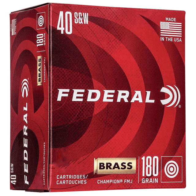 Federal C40180A400 Champion Training 40S&W 180gr Full Metal Jacket 400 Per Box Federal C40180A400 Champion Training 40S&W 180gr Full Metal Jacket 400 Per Box