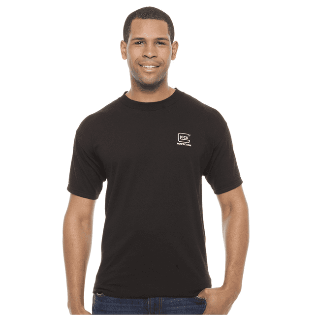 Glock Perfection Tee Shirt, Black Medium Pre-Shrunk Cotton Short Sleeve - AA11004 Glock Perfection Tee Shirt, Black Medium Pre-Shrunk Cotton Short Sleeve - AA11004