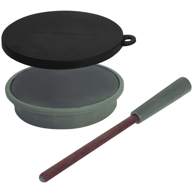 Power Calls Fuel Slate Pot Call, Slate Over Glass Matched Purple Heart Striker Includes Protective Lid & Conditioning Pad - 24258 Power Calls Fuel Slate Pot Call, Slate Over Glass Matched Purple Heart Striker Includes Protective Lid & Conditioning Pad - 24258