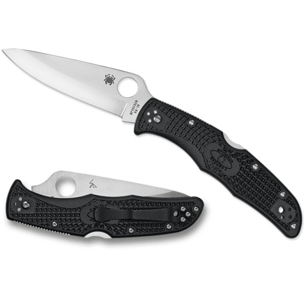 Spyderco Endura 4 Lightweight Folding Knife, 3.80" Drop Point Plain VG-10 SS Blade/Black Textured FRN Handle Includes Pocket Clip - C10PBK Spyderco Endura 4 Lightweight Folding Knife, 3.80" Drop Point Plain VG-10 SS Blade/Black Textured FRN Handle Includes Pocket Clip - C10PBK