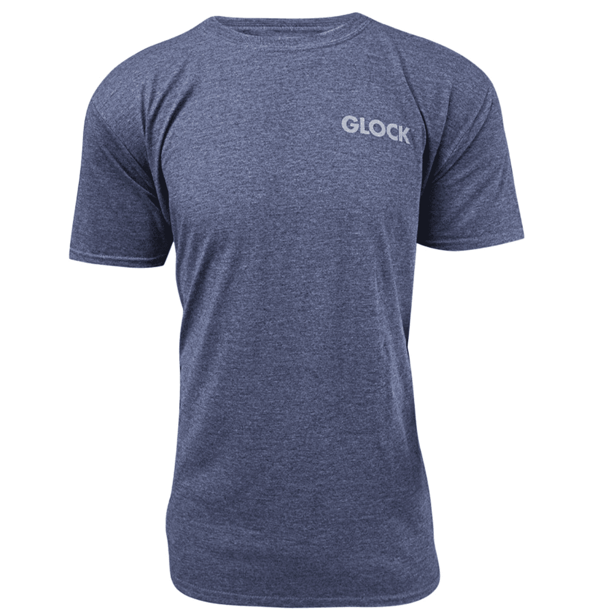 Glock Pistol Flag Tee Shirt, Heather Navy Cotton/Polyester Short Sleeve Large Semi-Fitted - AA75157 Glock Pistol Flag Tee Shirt, Heather Navy Cotton/Polyester Short Sleeve Large Semi-Fitted - AA75157