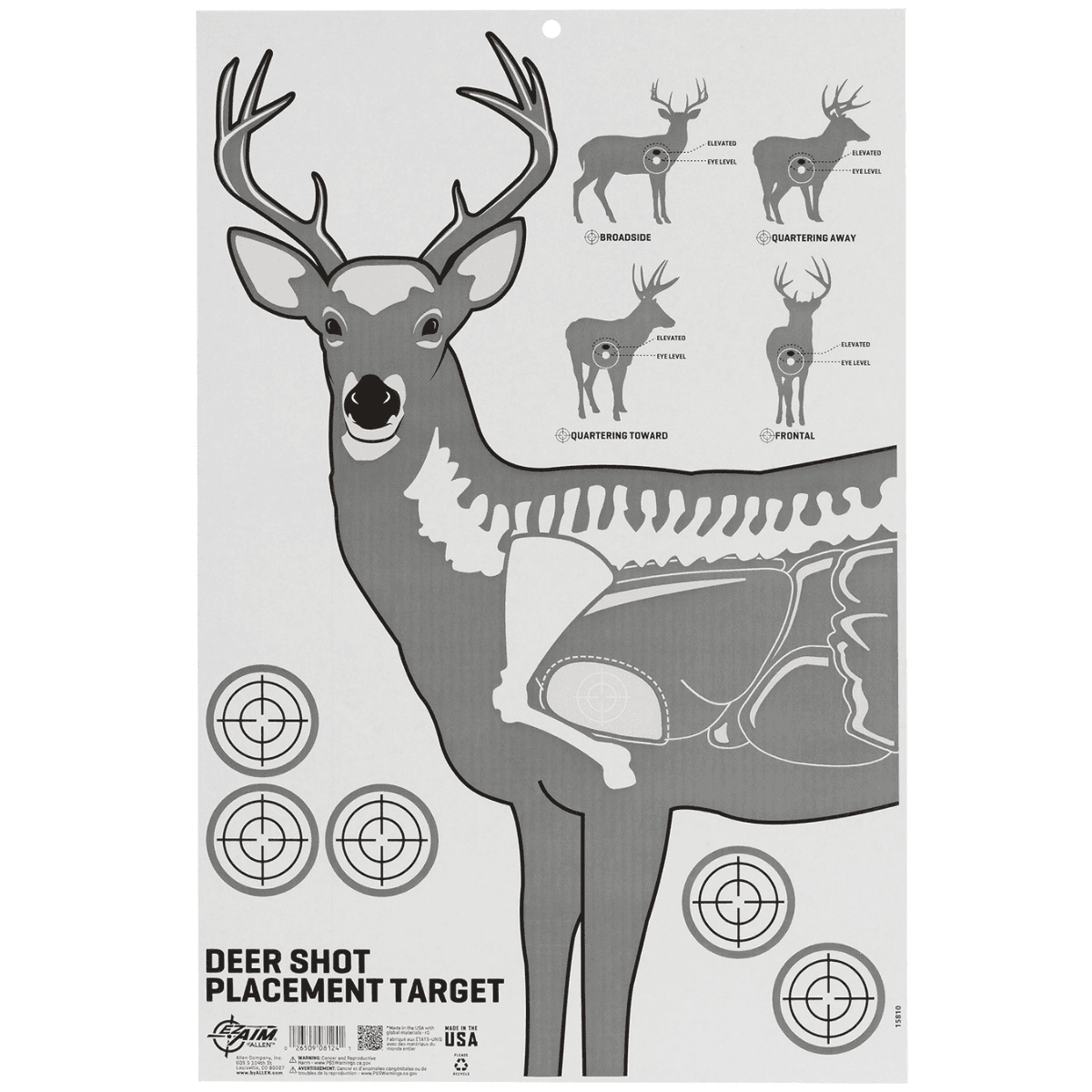 Allen Deer Vitals Corrugated Target, Hanging Paper 23" x 35" - 15810 Allen Deer Vitals Corrugated Target, Hanging Paper 23" x 35" - 15810