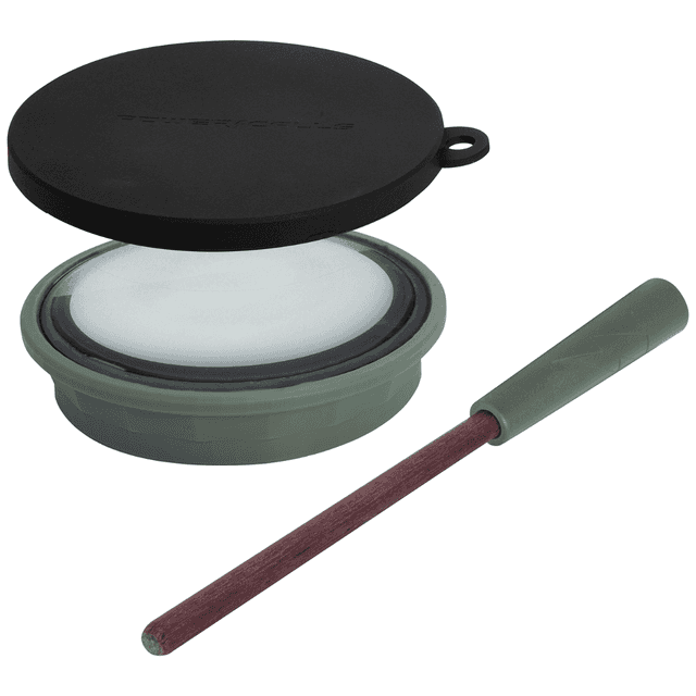 Power Calls Fuel Crystal Pot Call, Crystal Over Glass Matched Purple Heart Striker Includes Protective Lid & Conditioning Pad - 24260 Power Calls Fuel Crystal Pot Call, Crystal Over Glass Matched Purple Heart Striker Includes Protective Lid & Conditioning Pad - 24260