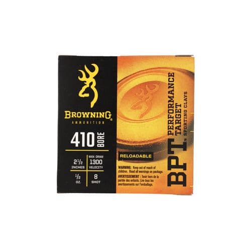 Browning B193634128 BPT .410 Bore 2-1/2" #8 Lead Shot 1/2 Ounce B193634128 Browning B193634128 BPT .410 Bore 2-1/2" #8 Lead Shot 1/2 Ounce B193634128