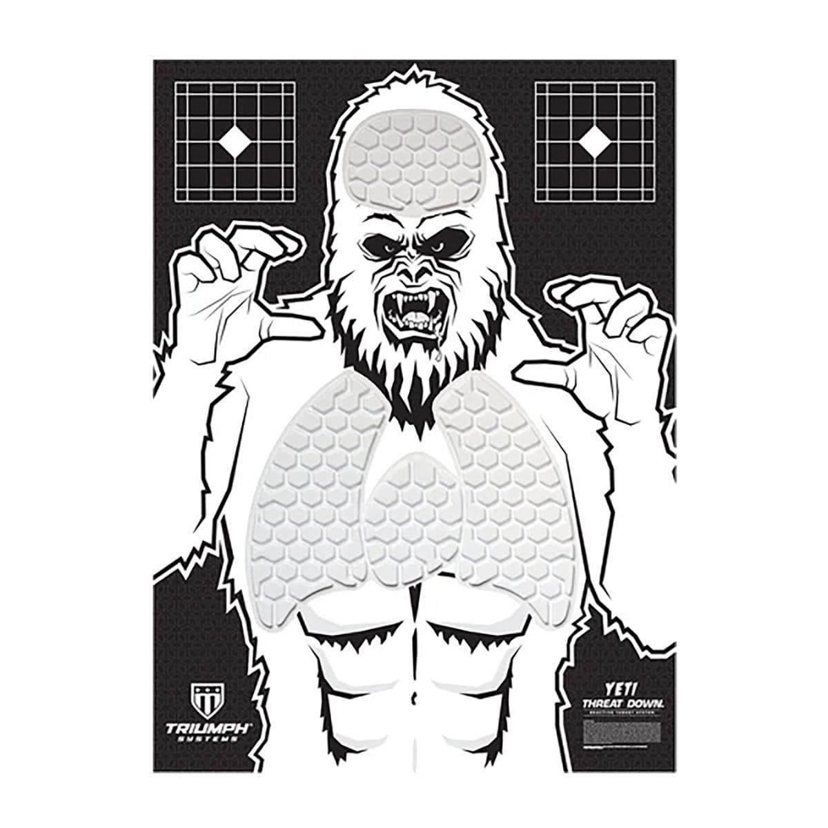 Triumph Systems Threat Down Reactive Splatter Target Yeti Hanging Paper 30 in x 22 in - 031513006 Triumph Systems Threat Down Reactive Splatter Target Yeti Hanging Paper 30 in x 22 in - 031513006
