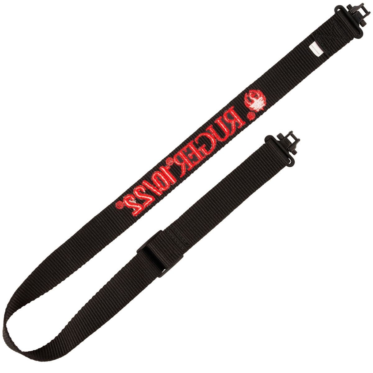 Ruger 10/22 1.25 in x 20.15 in Adjustable Black Webbing with Red Logo & 300 lb Tested Swivels - 27838 Ruger 10/22 1.25 in x 20.15 in Adjustable Black Webbing with Red Logo & 300 lb Tested Swivels - 27838