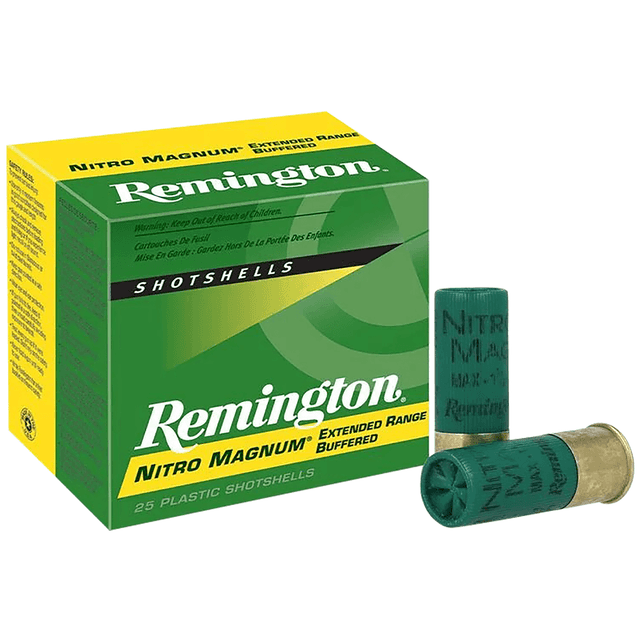 Remington Ammunition 26684 Nitro Magnum 12 Gauge 3" 1 7/8oz 4 Shot 25 Per Box Remington Ammunition 26684 Nitro Magnum 12 Gauge 3" 1 7/8oz 4 Shot 25 Per Box
