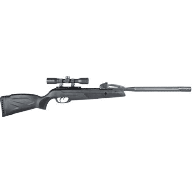 Gamo Swarm Whisper Air Rifle, Gas Piston Pellet Black Fluted/Rifled Barrel, Black Receiver Fixed All Weather Stock Scope 4x32mm 10rd 22Cal - 611006875554 Gamo Swarm Whisper Air Rifle, Gas Piston Pellet Black Fluted/Rifled Barrel, Black Receiver Fixed All Weather Stock Scope 4x32mm 10rd 22Cal - 611006875554