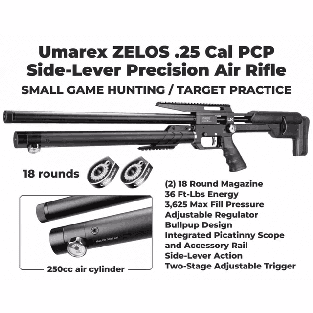 RWS/Umarex Zelos Air Gun Rifle, 26'' Barrel 18rd Shot 25 Cal - 2251543 RWS/Umarex Zelos Air Gun Rifle, 26'' Barrel 18rd Shot 25 Cal - 2251543
