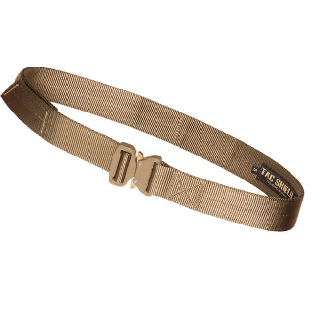 Tacshield Tactical Gun Belt Coyote Webbing 34-38 in 1.75 in Wide with Buckle Closure - T303MDCY Tacshield Tactical Gun Belt Coyote Webbing 34-38 in 1.75 in Wide with Buckle Closure - T303MDCY